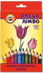 Omega Jumbo pie&scaron;tukai 12 spalvų - Koh-I-Noor