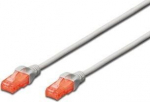 Patchcord Digitus Utp kat. 6, 7m, Pvc, pilkos spalvos