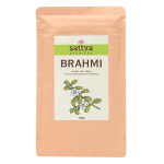 Mėlynžiedės ta&scaron;kuonės milteliai plaukams Sattva Ayurveda Brahmi, 100 g