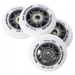Ratukai riedučiams Nils Extreme 70mm/82A su guoliais, balti