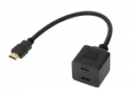 hdmi ki&scaron;tukas-2 x lizdo adapteris su 30 cm kabeliu