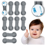 Spintelių užrakinimo spyna Ricokids, 798301, grey, 10 vnt.