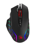 A4tech Bloody J95S žaidimų pelė, 8000 DPI, RGB ap&scaron;vietimas, USB ry&scaron;ys, 8 mygtukai, juoda, su uodegos pynute