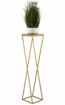 Modernus gėlių stovas Loft, auksinis, 100 cm