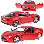 Metalinis žaislinis automobilis MSZ Alfa Romeo 8C Competizione, raudonas