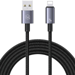 USAMS USB Į &bdquo;LIGHTNING&ldquo; LAIDAS 2.4A, SKIRTAS &bdquo;IPHONE&ldquo;, 2 M, PLIENAS, SU ĮKROVIMU
