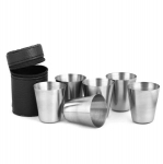 Metalinių stikliukų komplektas, 4 vnt