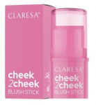 Lazdelės formato skaistalai veidui Claresa Cheek 2 Cheek Blush Stick, 01 Cand Pink, 6 g