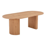 Valgomojo stalas Nordic House Boavista, 100x210x75 cm, rudas