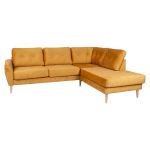 Kampinė sofa Home4You Heivi Rc, geltona