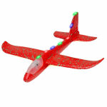 Putplasčio aerodinaminis lėktuvas su LED, raudonas