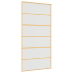 Stumdomos durys auksinės 102,5x205cm stiklas/aliuminis 155165