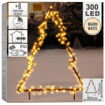 Choinka świecąca zewnętrzna metalowa 300 LED 125 cm, Choinka świecąca zewnętrzna metalowa 300 LED 125 cm