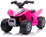 Vaiki&scaron;kis elektrinis keturratis Quad Honda TRX Sun Baby, rožinis