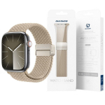 &bdquo;Dux Ducis DUX DUCIS MIXTURE PRO&ldquo; tamprus pintas dirželis, skirtas &bdquo;Apple Watch 38 / 40 / 41 mm&ldquo;, &scaron;viesiai smėlio spalvo