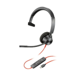 Ausinės su mikrofonu - HP - Poly Blackwire 3310 - USB-C - Per ausis - Triuk&scaron;mo izoliacija