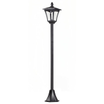 LED saulės energija maitinama sodo lempa, nerūdijančio plieno stovas, sodo lempa, 160 cm auk&scaron;čio, lauko lempa IP44, saulės energija maitinama lempa su &scaron;viesos jutikliu, 30 liumenų, įsmeigiama į žemę, sodo lempa, skirta sodui ir balkonui, juodos spalvos.