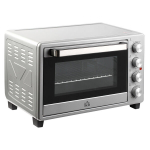 Mini krosnelė Mini orkaitė 32 l 100 &deg;C&ndash;230 &deg;C 1600 W Mini orkaitė su kepimo skarda, trupinių skarda, grotelėmis ir 3 kepimo režimais Picos orkaitė su laikmačiu Kepimo skardos rankena Nerūdijantis plienas Sidabras