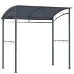 Pavėsinė Outsunny, 215x150x174/220 cm, juoda