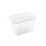 BRANQ 33L plastikinė dėžė su dangčiu JASMINE, skaidri, BRANQ 33L plastikinė dėžė su dangčiu JASMINE, skaidri