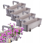 4x Balcony Box 60cm karamelės rankenos