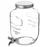 Kadax stiklinis indas su čiaupu, skaidrus, 4L