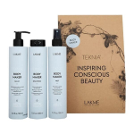 Rinkinys Lakme Tkn Retail Pack Body Maker: &scaron;ampūnas, 300 ml + balzamas, 300 ml + pur&scaron;kiklis, 300 ml