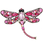 Sagė su cirkonio segtuku retro vabzdžių DRAGONFLY boho