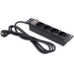 PDU maitinimo blokas "RACK 10'' su įžeminimu 4 lizdai 1,8 m