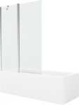 Vonia Mexen Cubik su apdaila ir stiklo sienele, 170x70 cm + 120 cm