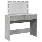 Kosmetinis staliukas su led, betono pilkas, 100x40x120cm