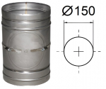 Dūmtraukio vamzdis su revizija. L-250 mm. D-150 mm.