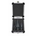 Spiraliniai laiptuoti grąžtai Hss Alcrn, 3 vnt. (4-12, 4-20, 4-32mm)