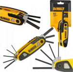 Dewalt sulankstomas &scaron;e&scaron;iakampių raktų rinkinys 1,5-8mm, 8 vnt.