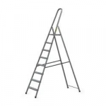 Vienpusės plieninės kopėčios Drabest HOME, 8 laipteliai, pilkos spalvos (125 kg)