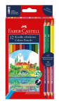 Faber-castell pie&scaron;tukiniai dažai "zamek-wawel" 12+3 spalvos