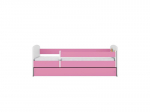 Vaiki&scaron;ka lova be čiužinio ir stalčiaus Kocot Kids BabyDreams Pink animals, 180x80cm, rožinė