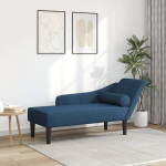 Sofa vidaXL Poilsio gultas mėlynas audinys pagalvėlėmis klasikinis dizainas