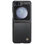 &bdquo;CaseMe&ldquo; Leather plastikinis dėklas - juodas (Galaxy Flip6)