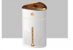 Paauksuotas baltas Happy People ne&scaron;iojamas USB ultragarsinis oro drėkintuvas didelės talpos stalinis biuro oro purk&scaron;tuvas USB įkrovimo trikampis drėkintuvas