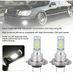 Automobilių žibintai,2x 80W 6000K H7 LED rūko žibintų lemputės, universalios 12-24V