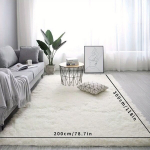 Ypač mink&scaron;tas baltas pūkuotas kilimas kambariui, 200 * 300 cm / 78,7 * 118 colių