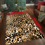 Vienetinis paprastas retro svetainės leopardo kilimas, 50x80cm / 19x31 colio