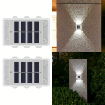 LED sieninis saulės &scaron;viestuvas 2vnt, &Scaron;alta &scaron;viesa