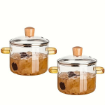 1500ml Stiklinė Tro&scaron;kintuvė su Dangčiu, Geltona