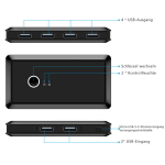 Biuro produktai, ABLEWE 2 prievadų USB ir HDMI KVM jungiklis, 4K @ 60 Hz
