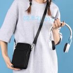 Moteri&scaron;ki papuo&scaron;alų rinkiniai, Maža Crossbody rankinė &ndash; Mobiliojo telefono piniginė Kelioninė piniginė, Krep&scaron;ys per petį, juodas