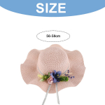 Moteri&scaron;kos kepurės56-58cm skrybėlės apimtis moteri&scaron;ka paplūdimio &scaron;iaudinė skrybėlė vasaros i&scaron;vyka pajūryje didelė skrybėlė su skrybėlė nuo saulės kremas nuo saulės atostogoms kepurė nuo saulės