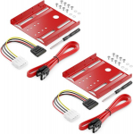 2x Montavimo Rėmelis 2.5" Ssd/hdd į 3.5" Adapteris Raudonas