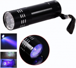 Uv žibintai, aliumininis avarinis žibintas su 9 led ultravioletiniais spinduliais, rankinis detektorius, juodos &scaron;viesos avarinis žibintas medžioklei ir stovyklavimui